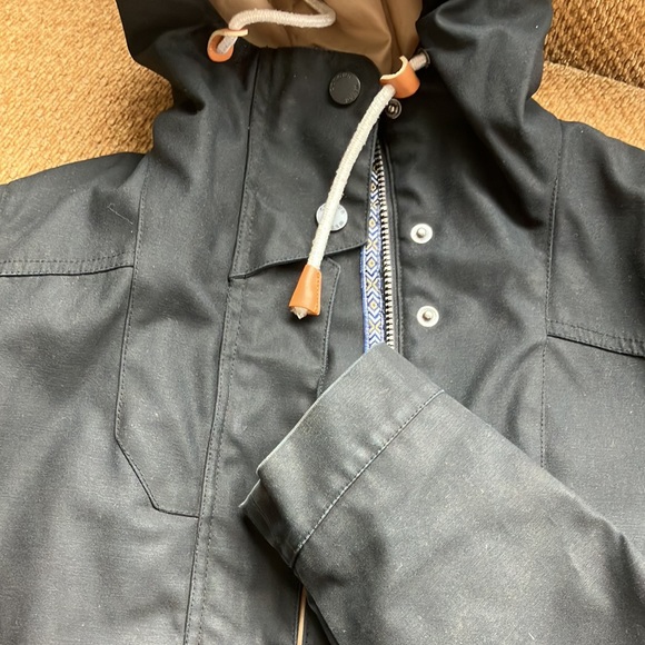 Canvas Hooded Parka Jacket in Black - Picture 5 of 10